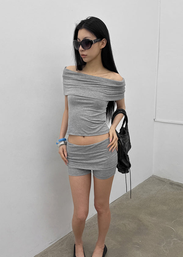 [MADE] GT Off-Shoulder Sleeveless Top (Set Available)