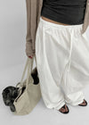 Parlen Slim-waisted Wide Cotton Pants
