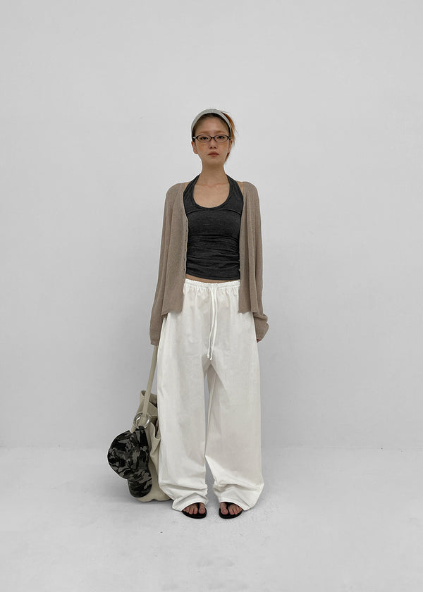 Pollenne Slim Fit Long Halter Sleeveless Top