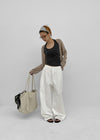 Pollenne Slim Fit Long Halter Sleeveless Top