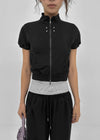 [MADE] Copet High-Neck Short Sleeve Zip-Up (Set Available)