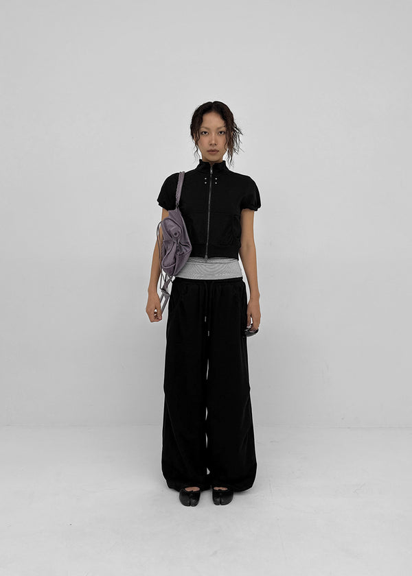[MADE] Copet High-Neck Short Sleeve Zip-Up (Set Available)