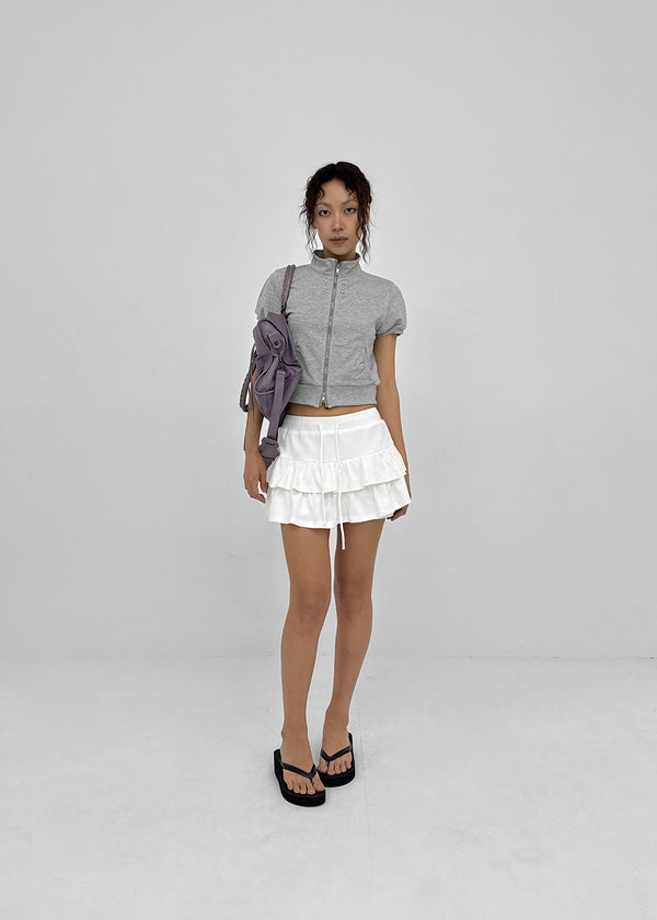 [MADE] Copet High-Neck Short Sleeve Zip-Up (Set Available)