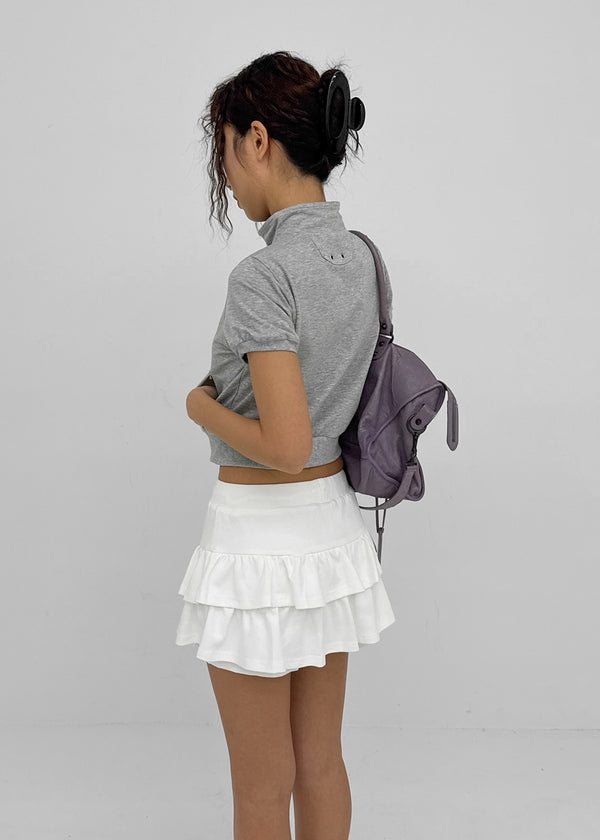 [MADE] Copet High-Neck Short Sleeve Zip-Up (Set Available)