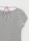 Ironi Halter Layered Cap Sleeve Short Sleeve Tee