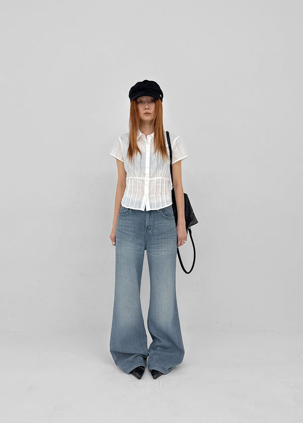 Lopoen Washed Wide Denim Pants