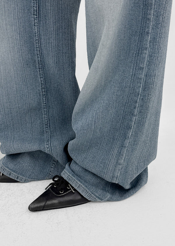Lopoen Washed Wide Denim Pants