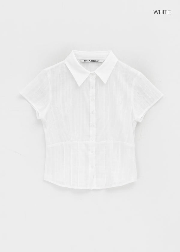[MADE] Modiel Pleated Short-Sleeve Shirt