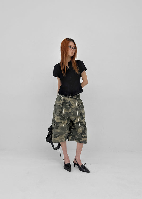 [MADE] Modiel Pleated Short-Sleeve Shirt