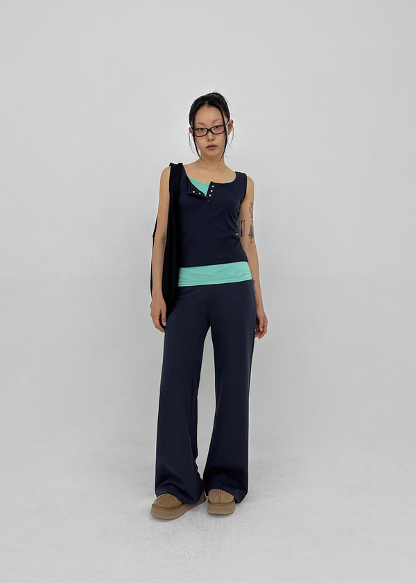 [MADE] Lunel Snap Ribbed Sleeveless Top
