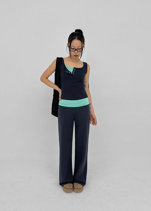 [MADE] Lunel Snap Ribbed Sleeveless Top