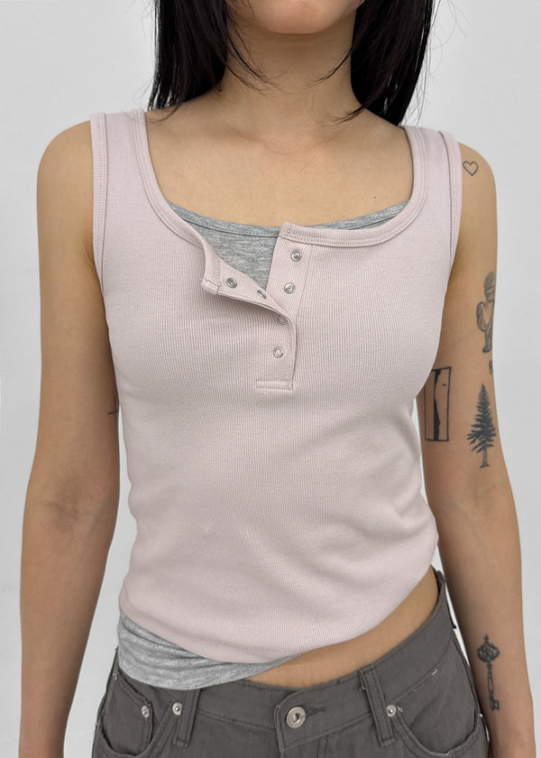 [MADE] Lunel Snap Ribbed Sleeveless Top