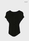 Clven Ribbed Button Short-sleeve Knit Cardigan