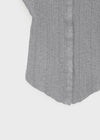 Clven Ribbed Button Short-sleeve Knit Cardigan