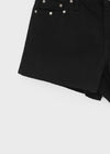 Hanu Semi-low Waist Riveted Cotton Shorts