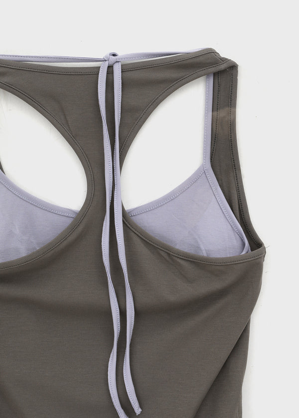 Nebric Halter Layered Sleeveless Top