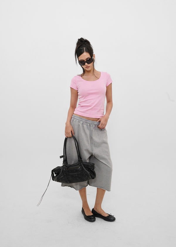 [B-BASIC] Tension Standard Slim U-Neck Short Sleeve Tee (2 SIZE)