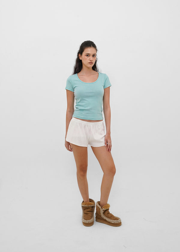 [B-BASIC] Tension Standard Slim U-Neck Short Sleeve Tee (2 SIZE)