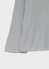 Mocob Henley Neck Loose Fit Waffle Long Sleeve Tee