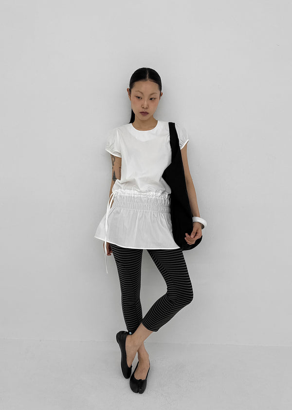 Cellom Stripe Button Capri Leggings