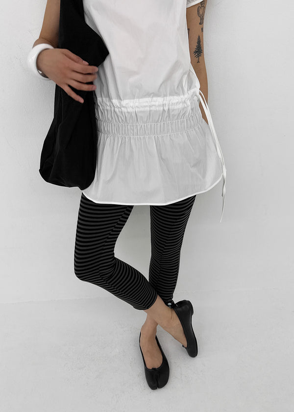 Cellom Stripe Button Capri Leggings