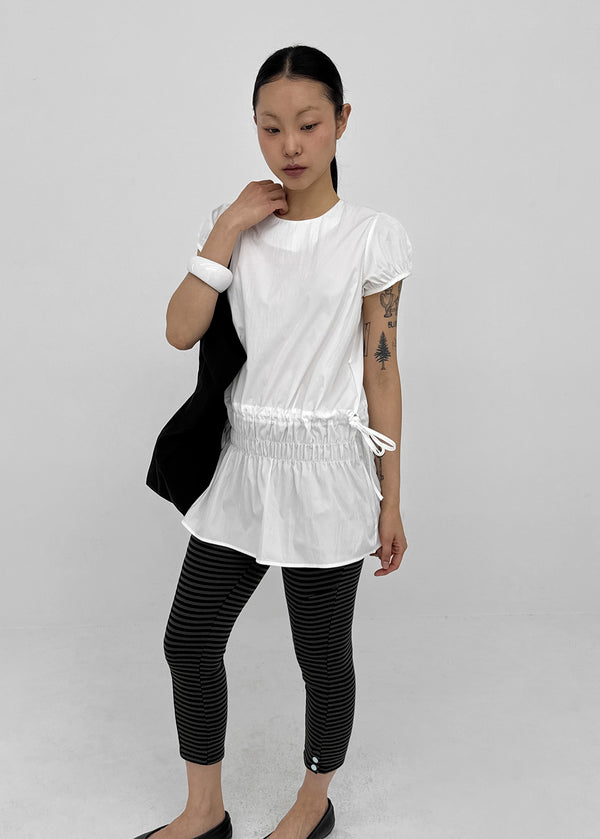 Julang Shirred Strap Mini Dress