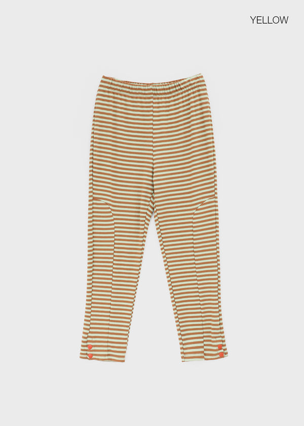 Cellom Stripe Button Capri Leggings