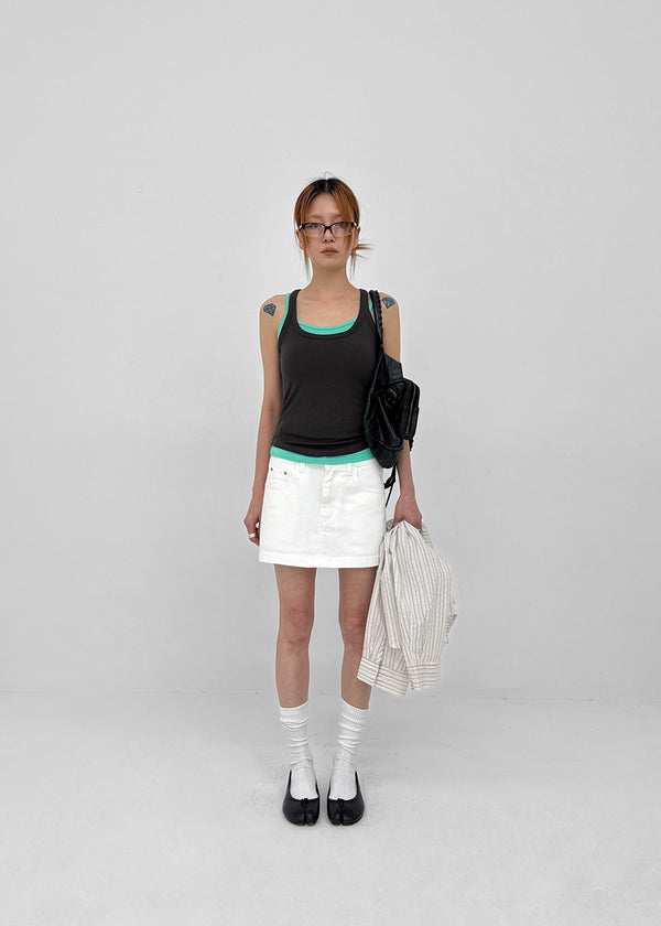 Duel Back Pocket Mini Skirt Pants
