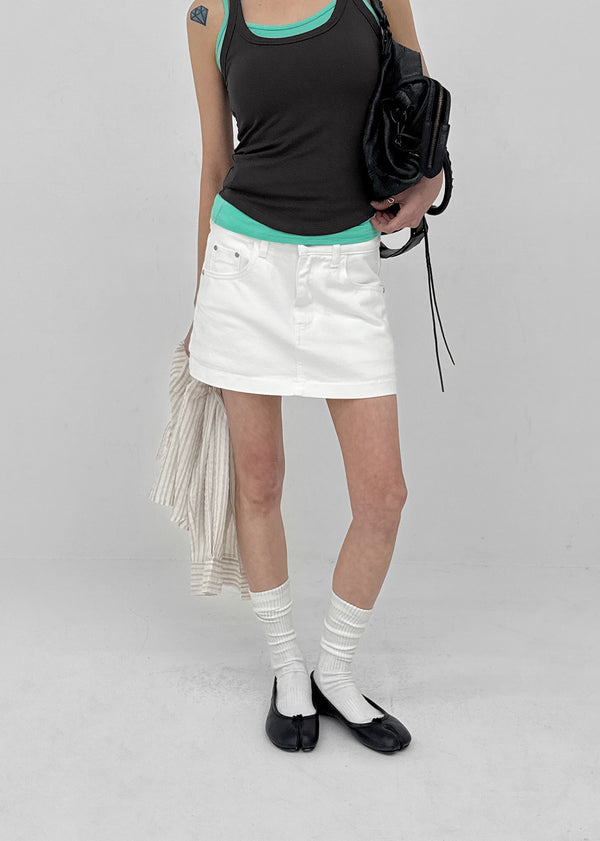 Duel Back Pocket Mini Skirt Pants
