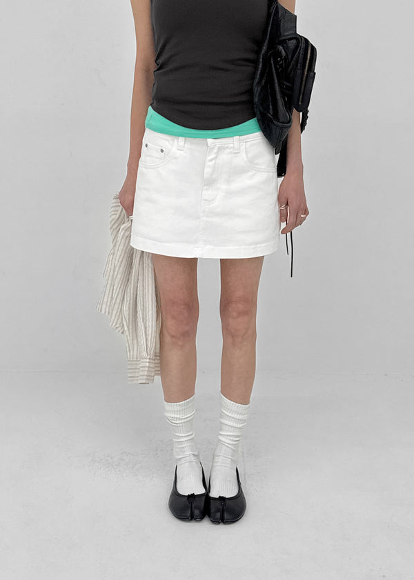 Duel Back Pocket Mini Skirt Pants