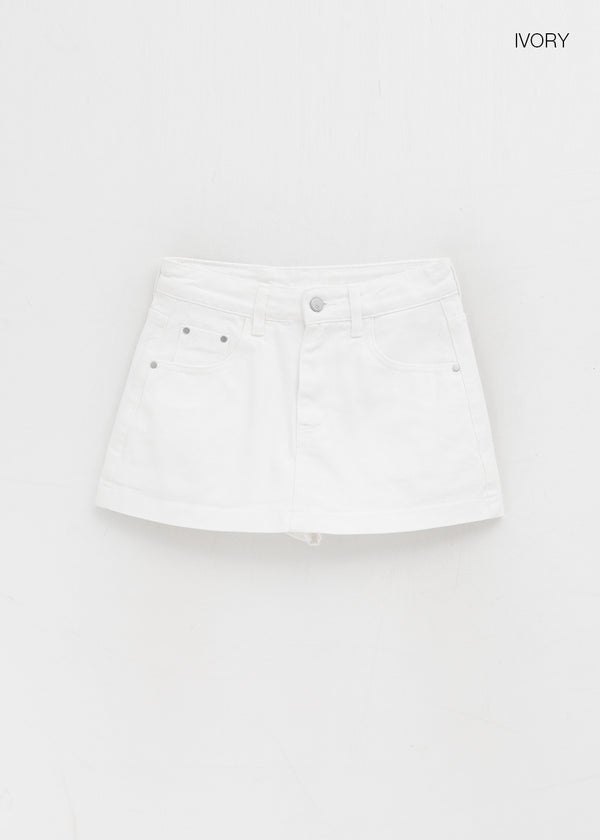 Duel Back Pocket Mini Skirt Pants