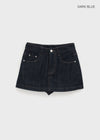 Duel Back Pocket Mini Skirt Pants