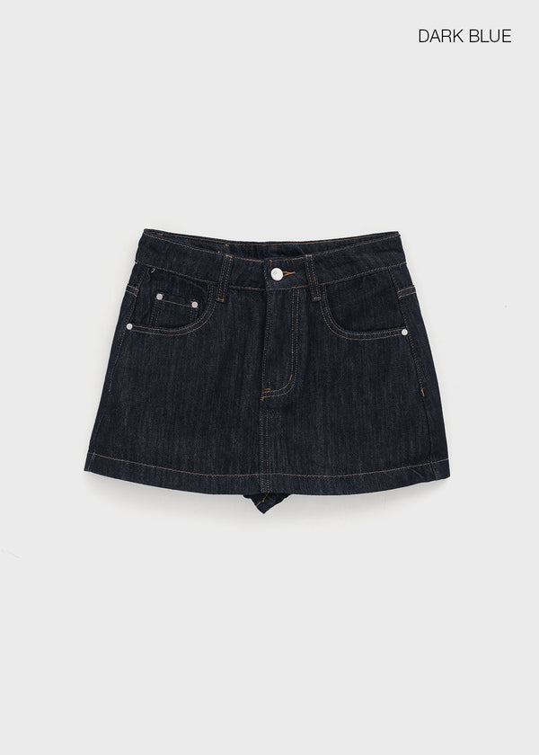 Duel Back Pocket Mini Skirt Pants