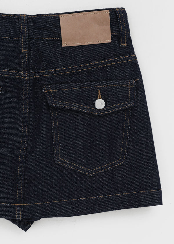 Duel Back Pocket Mini Skirt Pants