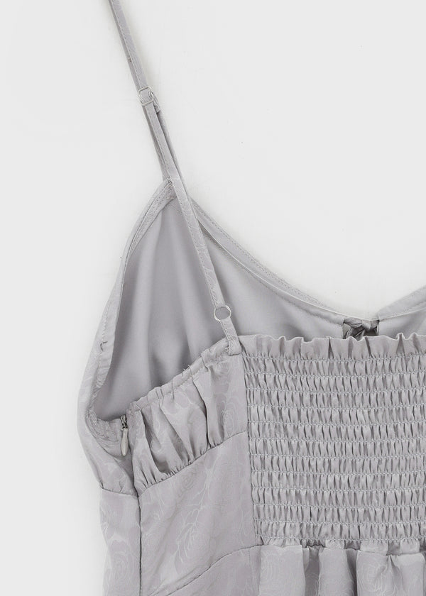 Kyakgu Rose Jacquard Silk Mini Dress