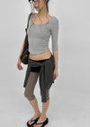 Colpo Rounded U-neck Sleeveless Tee