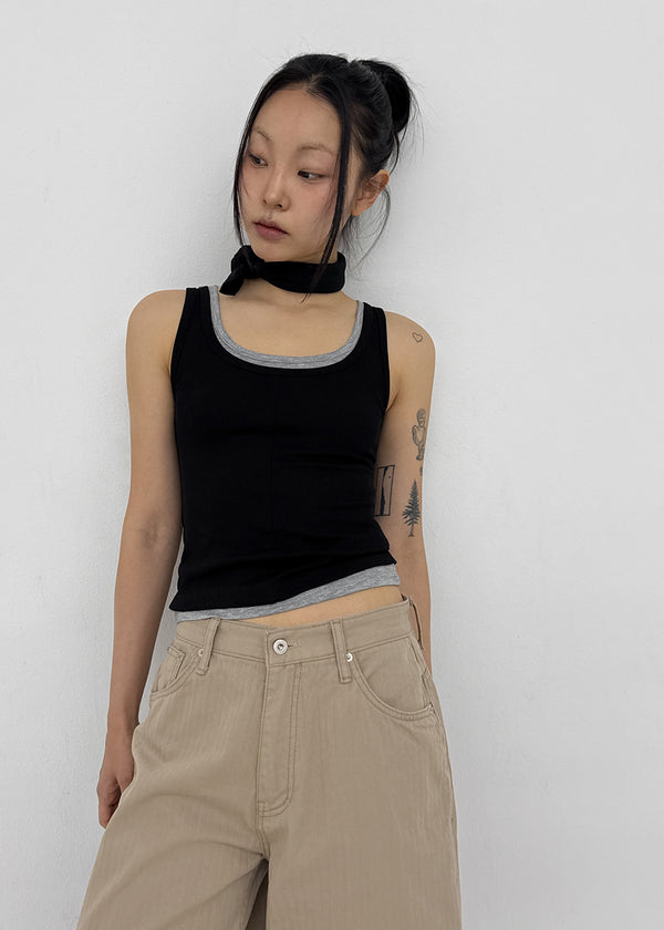 [MADE] Riku Layered Sleeveless Top