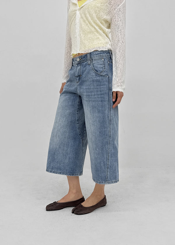 Tsukirit Bijou Bermuda Denim Pants