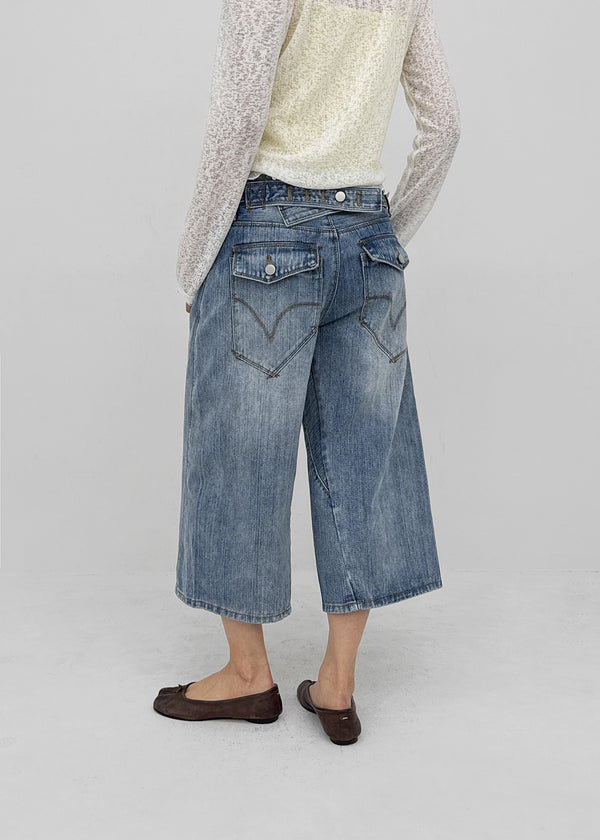Tsukirit Bijou Bermuda Denim Pants