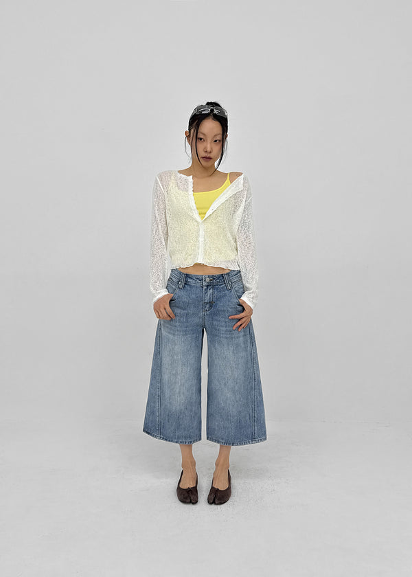 Tsukirit Bijou Bermuda Denim Pants