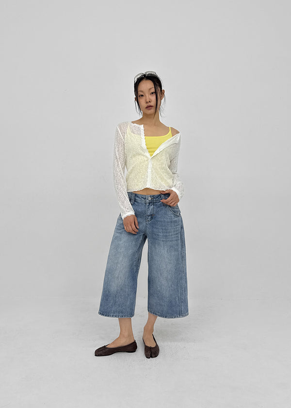 Tsukirit Bijou Bermuda Denim Pants