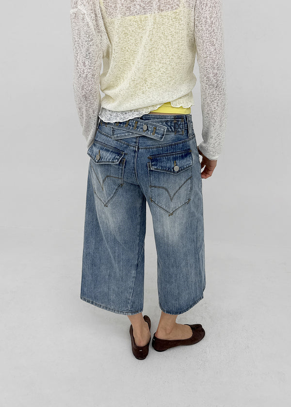 Tsukirit Bijou Bermuda Denim Pants