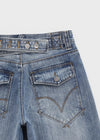 Tsukirit Bijou Bermuda Denim Pants