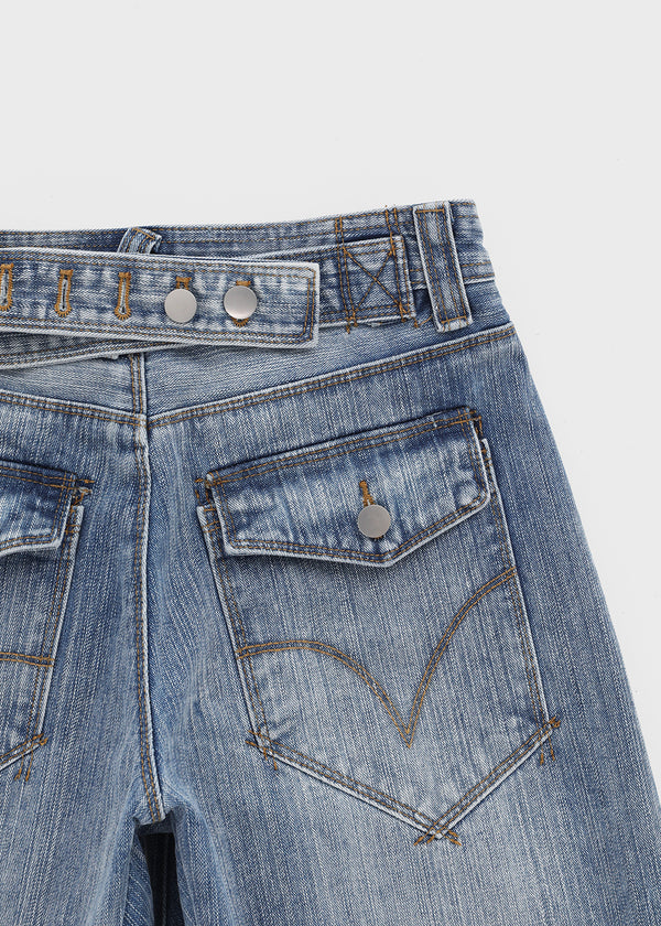 Tsukirit Bijou Bermuda Denim Pants