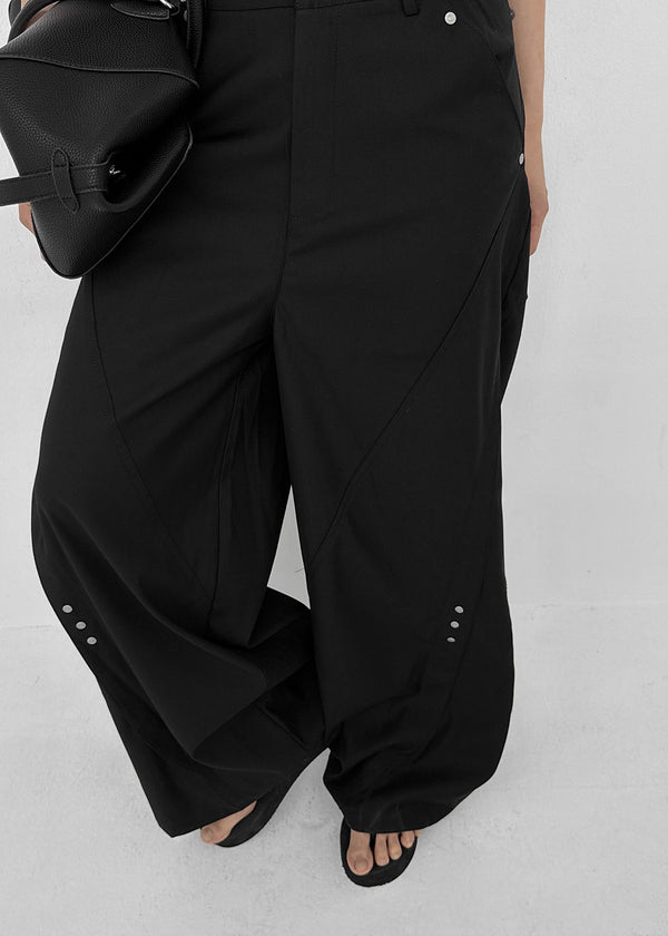 Watu Cut-out Studded Wide Slacks