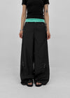 Watu Cut-out Studded Wide Slacks