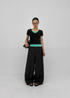 Watu Cut-out Studded Wide Slacks