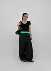 Watu Cut-out Studded Wide Slacks