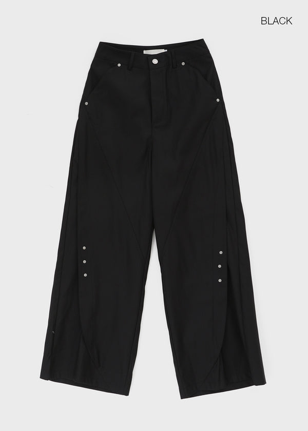 Watu Cut-out Studded Wide Slacks