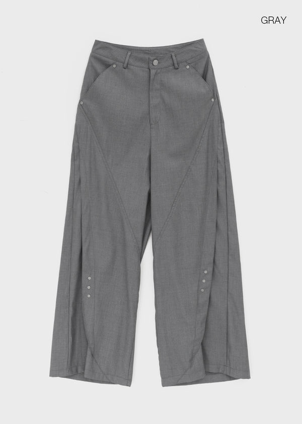 Watu Cut-out Studded Wide Slacks